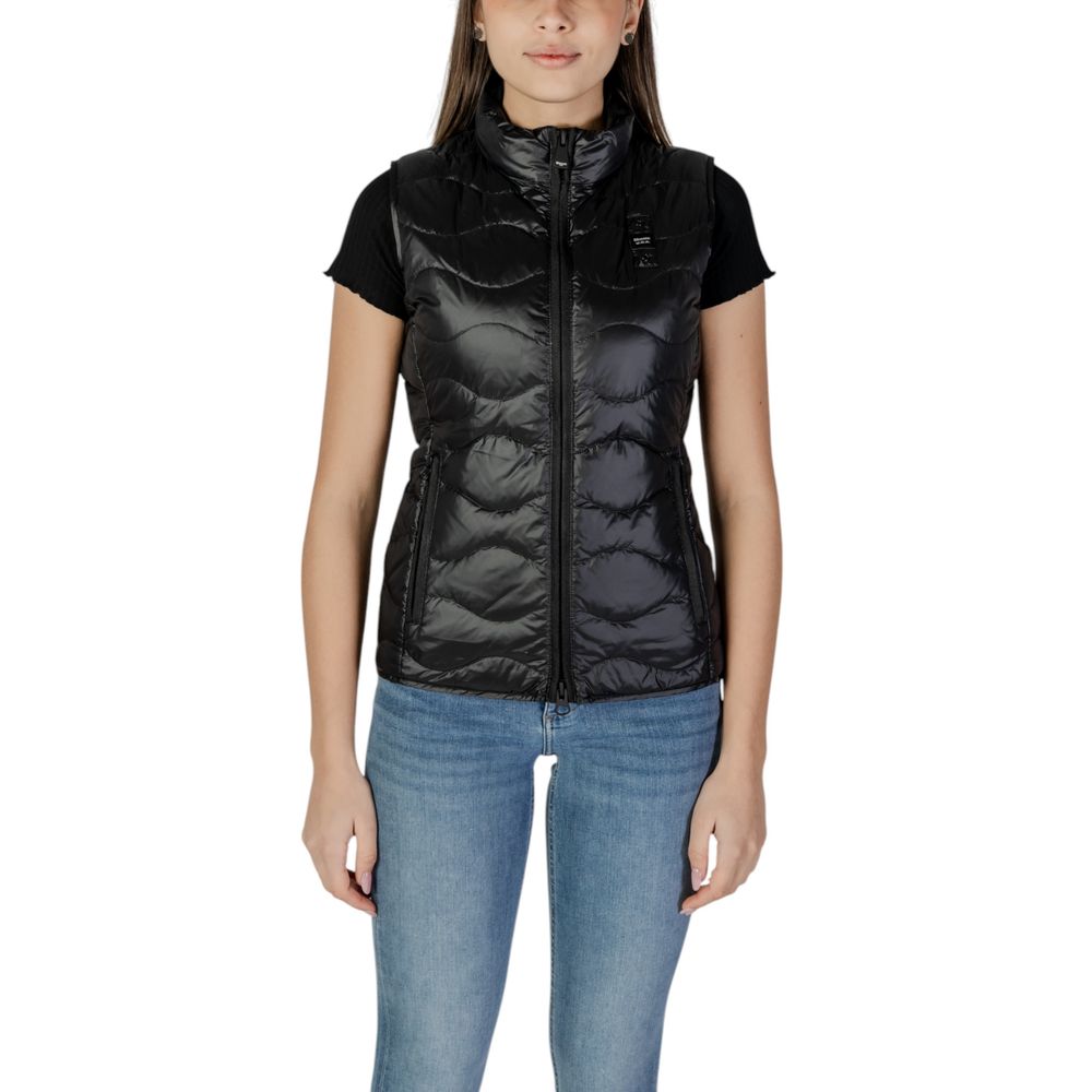 Black Polyamide Sleeveless Jacket