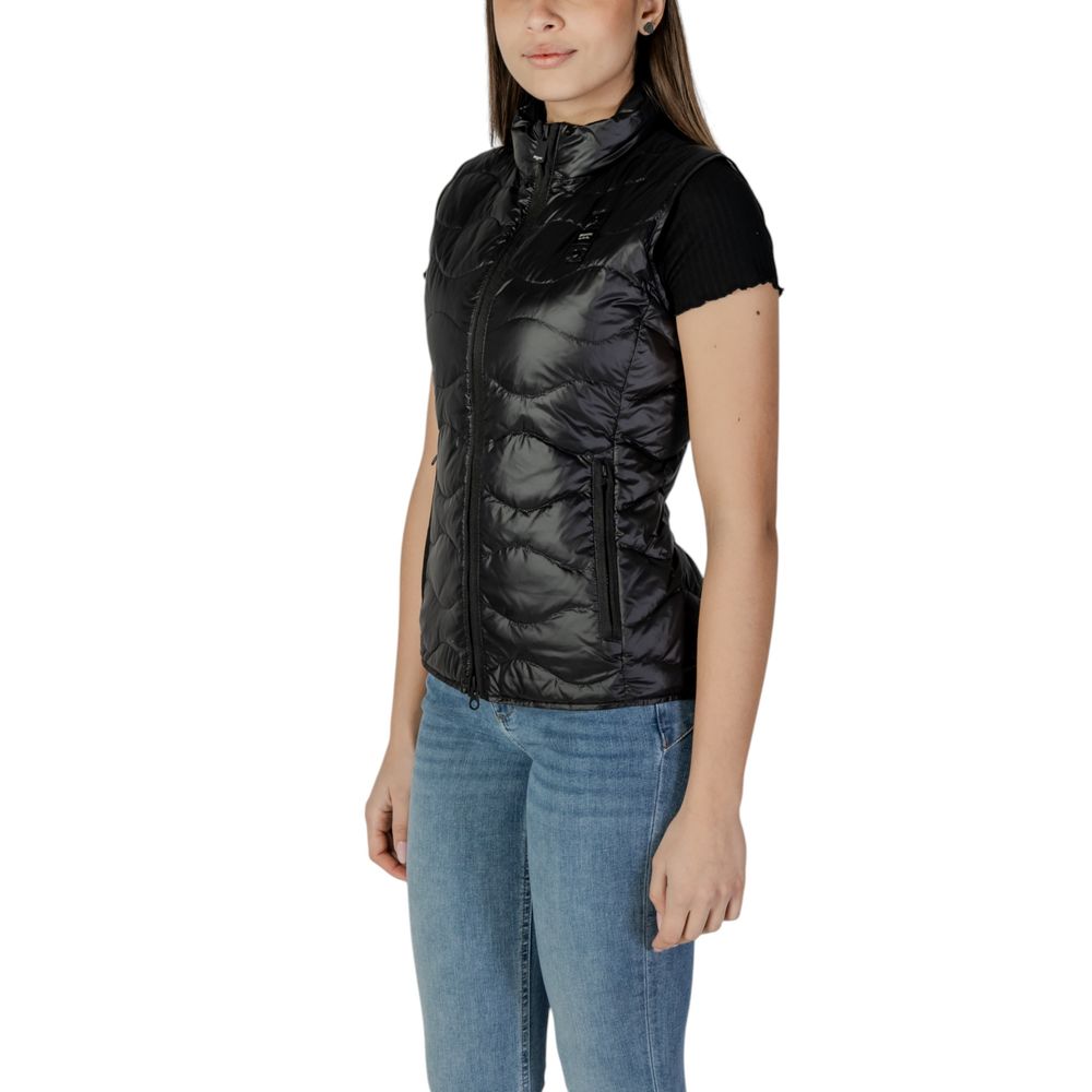 Black Polyamide Sleeveless Jacket