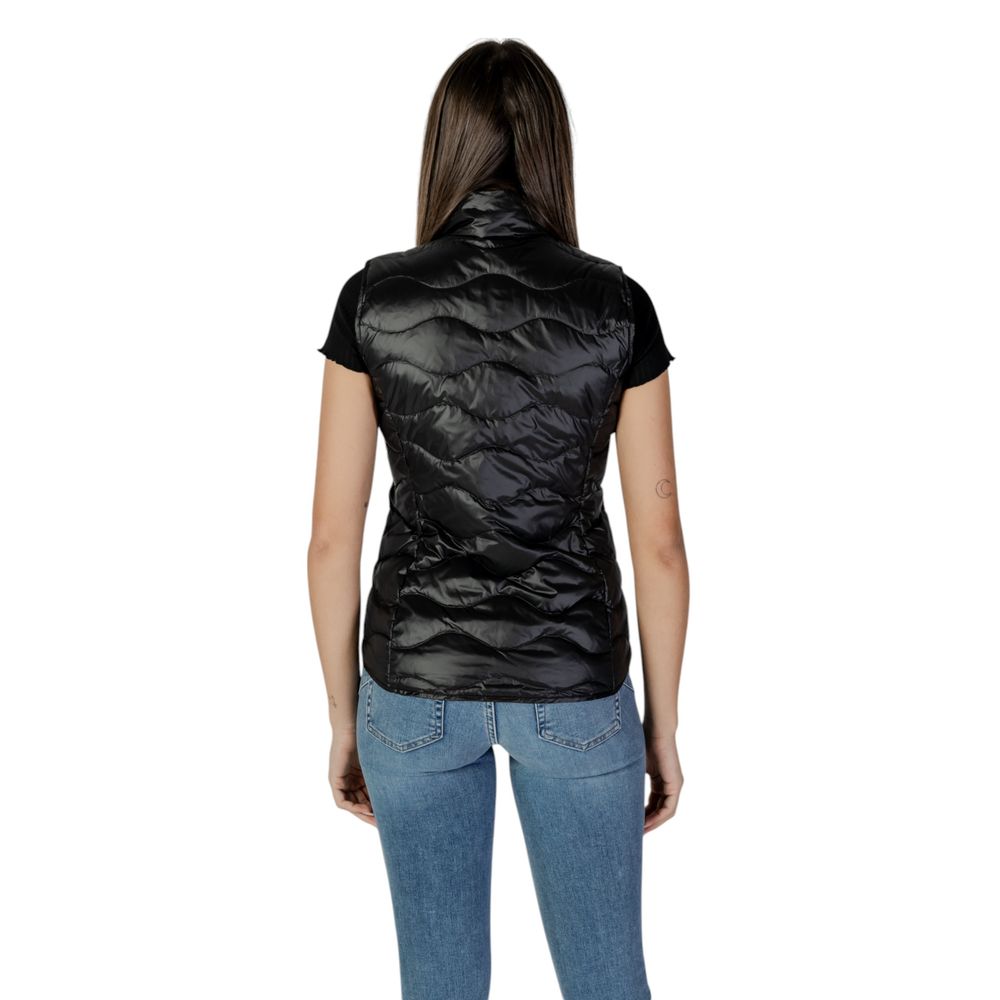 Black Polyamide Sleeveless Jacket