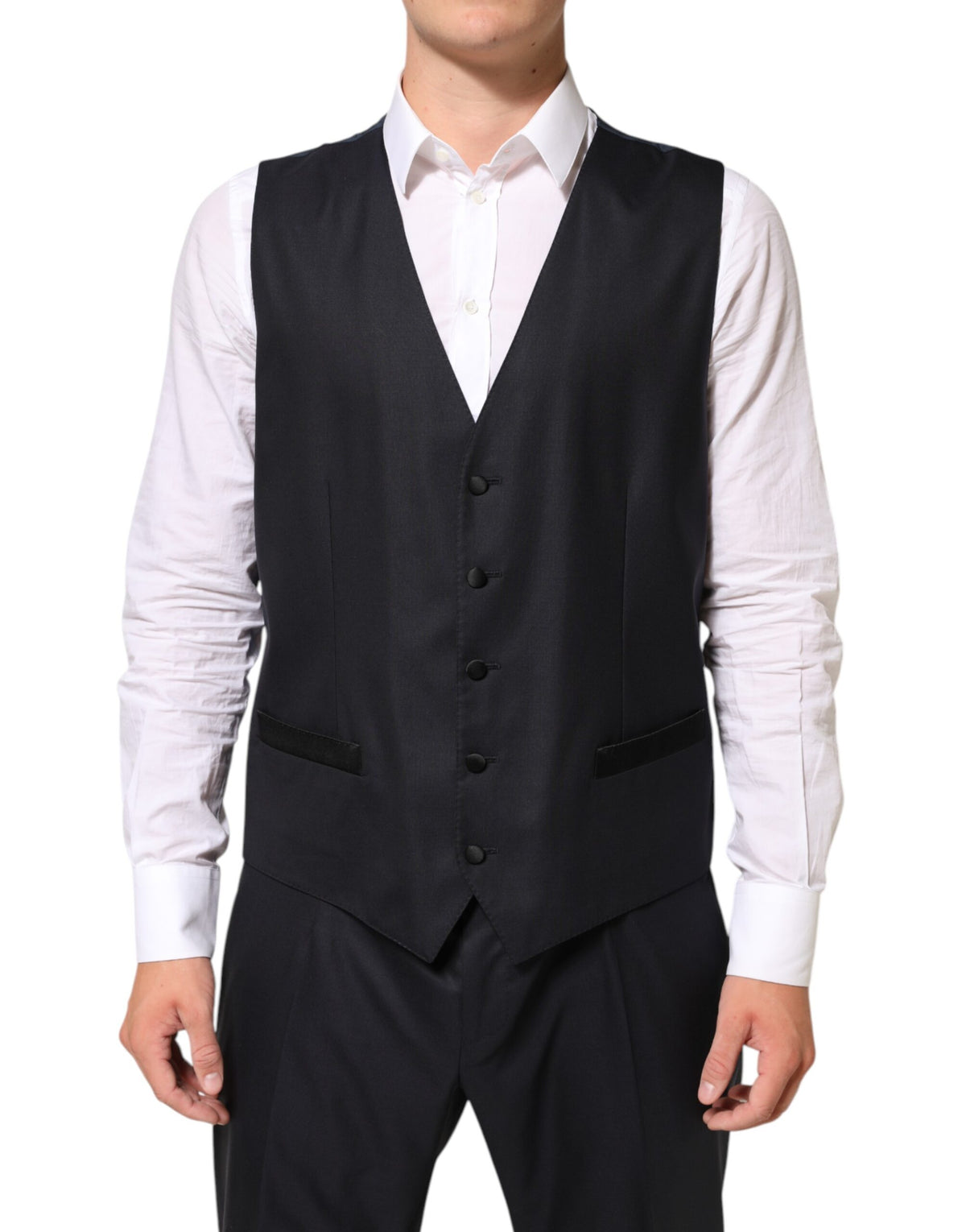 Dark Blue MARTINI 2 Buttons Suit 3 Piece Suit