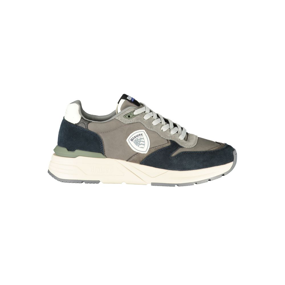Grigio Polyurethane Men Sneaker