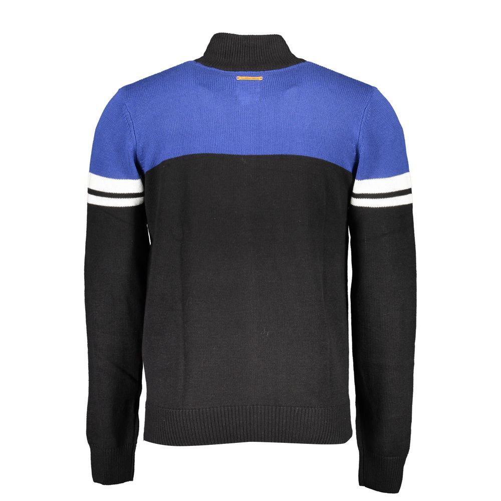 Black Cotton Men Cardigan