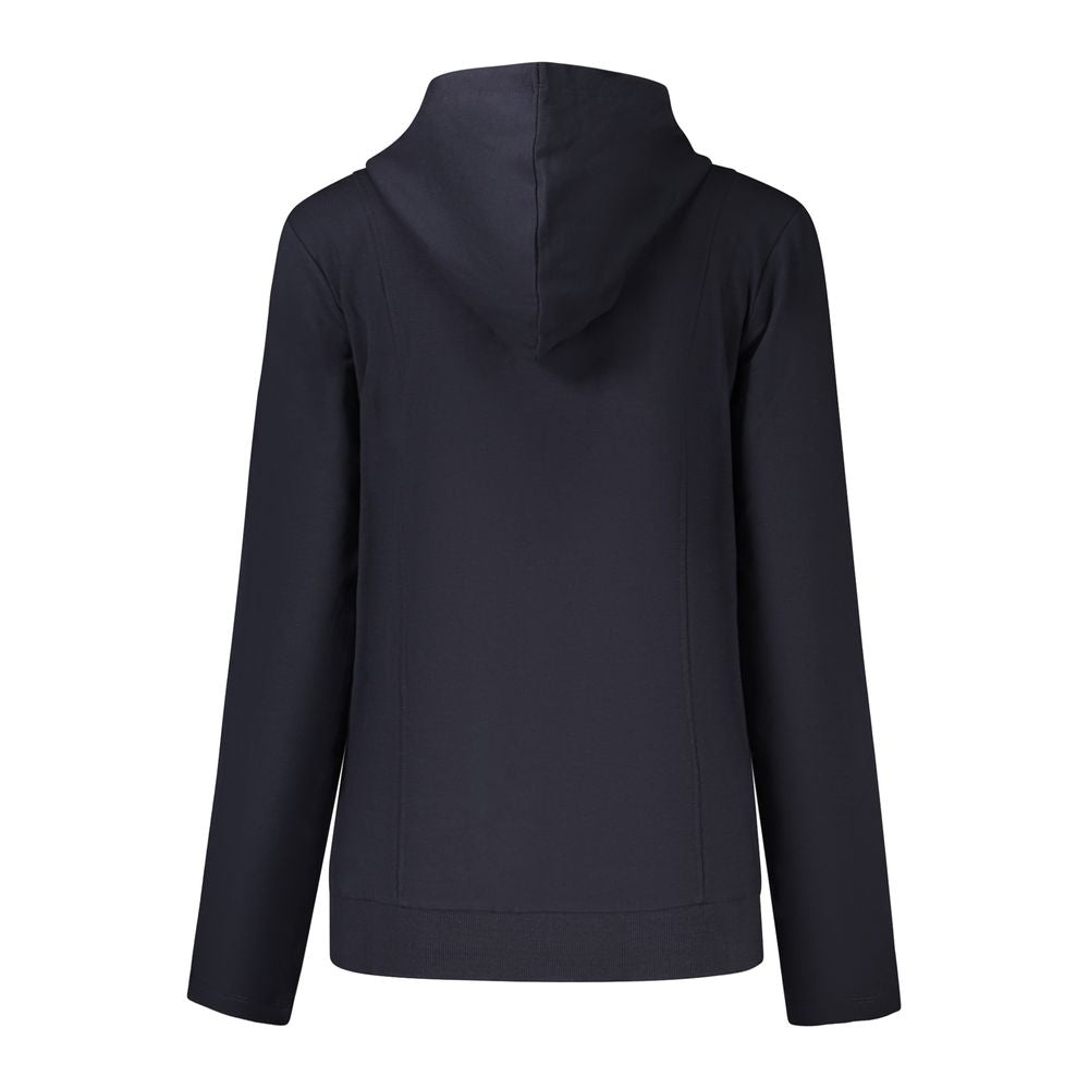 Blue Cotton Women Sweatshirt