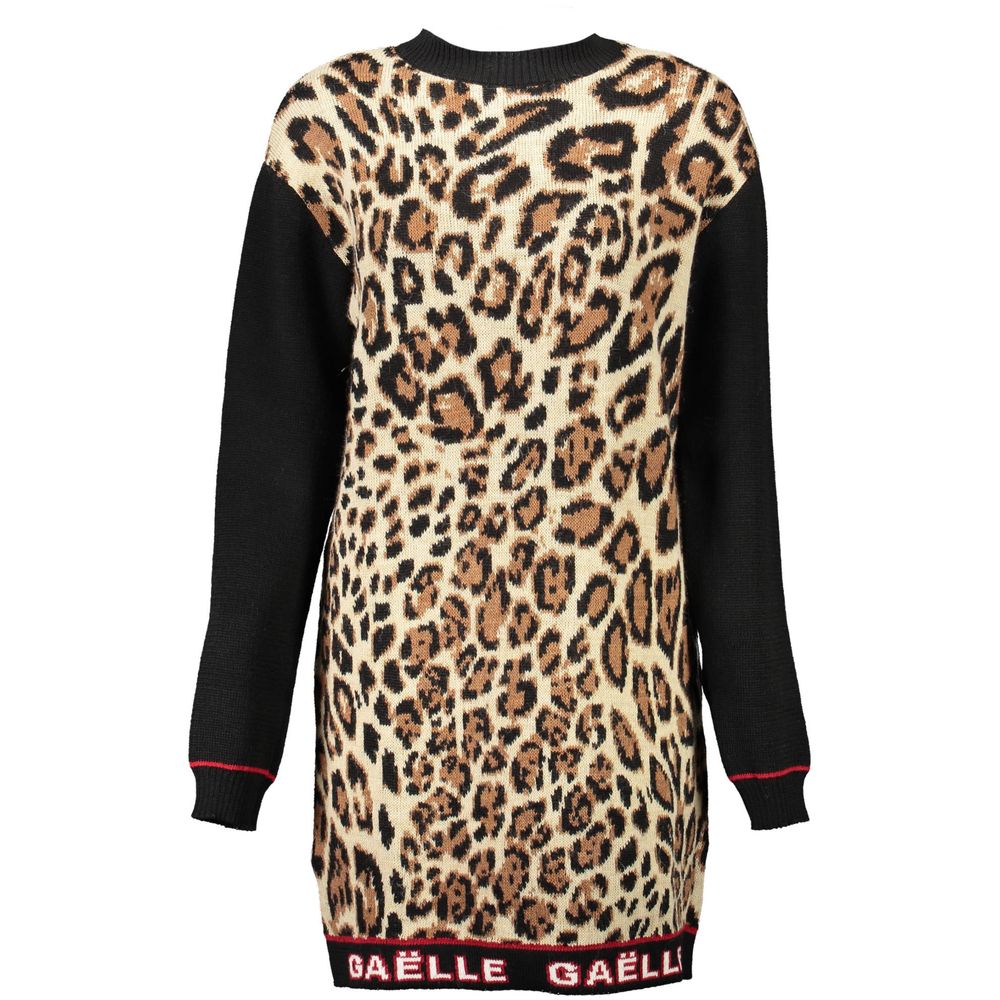 Beige Wool Women Dress