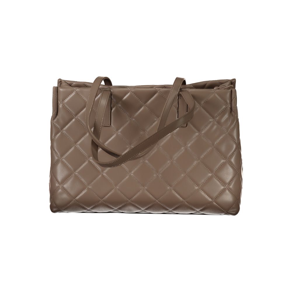 Brown Polyurethane Women's Bag