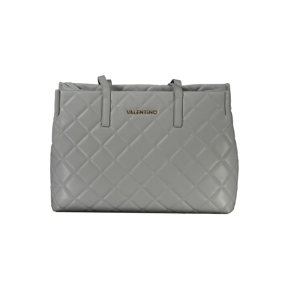 Gray Polyurethane Women's Bag
