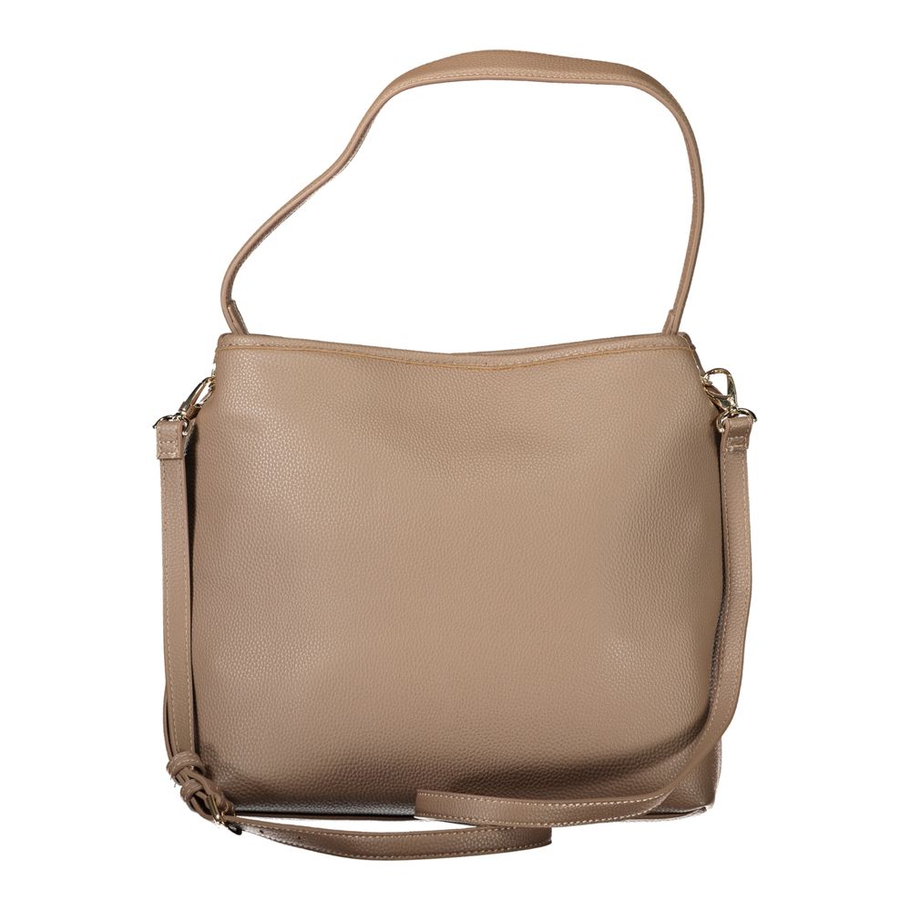 Brown Polyurethane Women's Bag