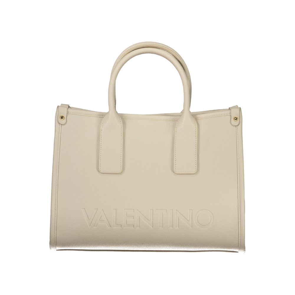 Beige Polyurethane Women's Bag