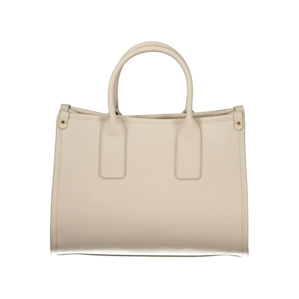 Beige Polyurethane Women's Bag
