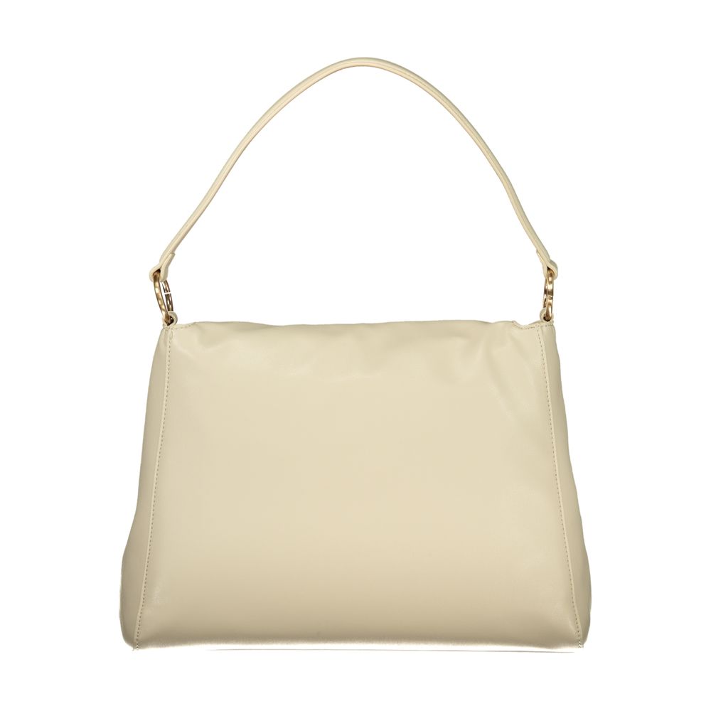 Beige Polyurethane Women's Bag