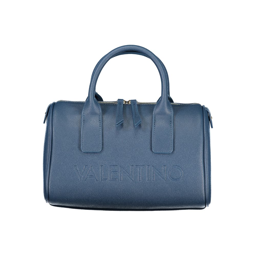 Blue Polyurethane Women's Bag