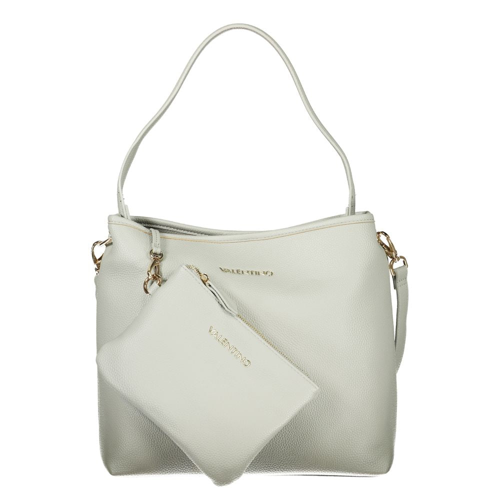 Grey Polyurethane Women's Bag