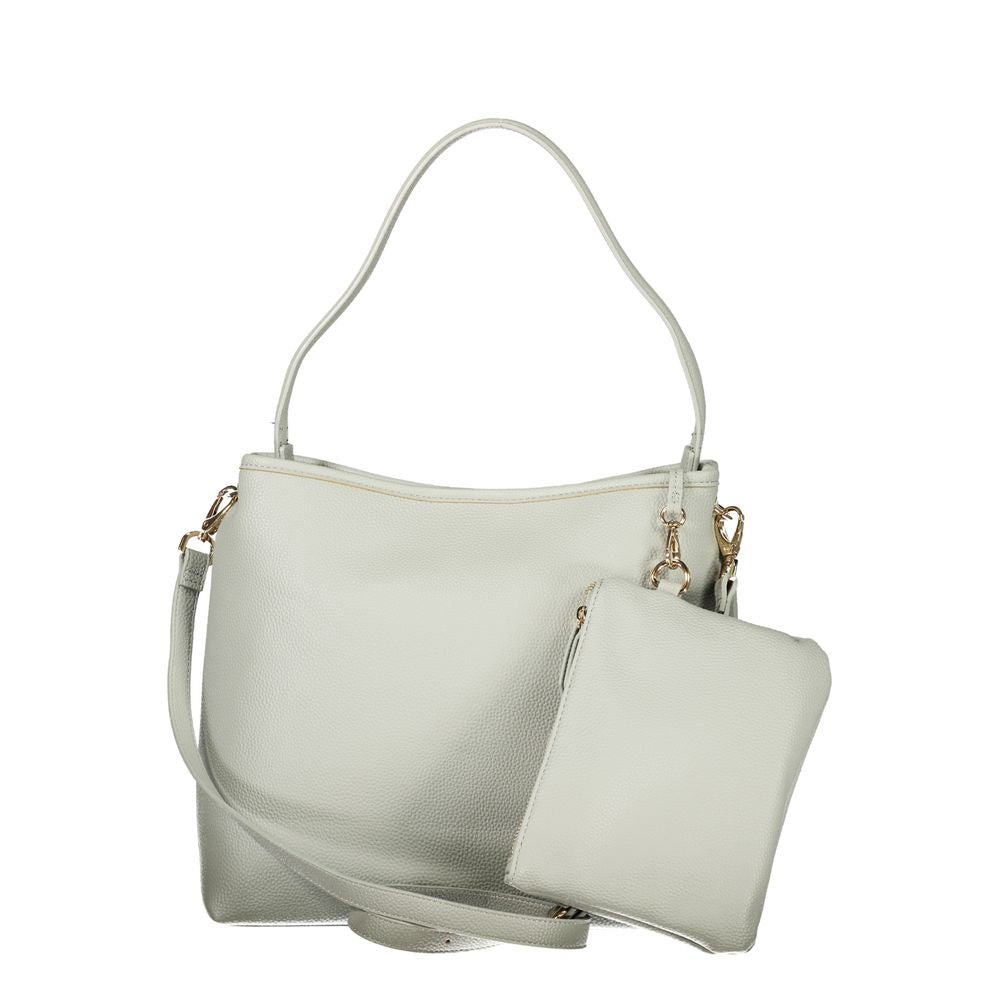 Grey Polyurethane Women's Bag