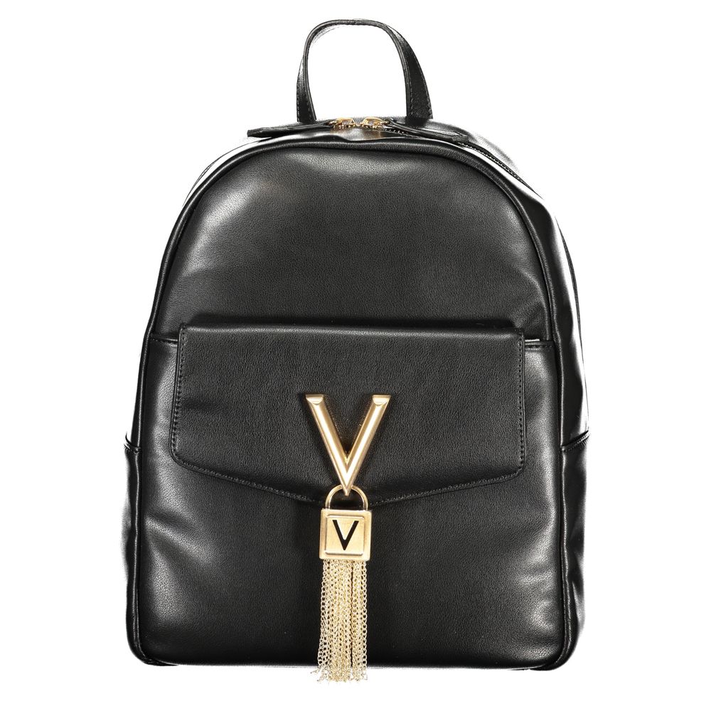 Black Polyurethane Women's Backpack