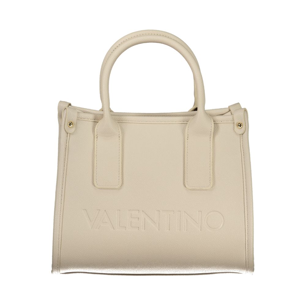 Beige Polyurethane Women's Bag