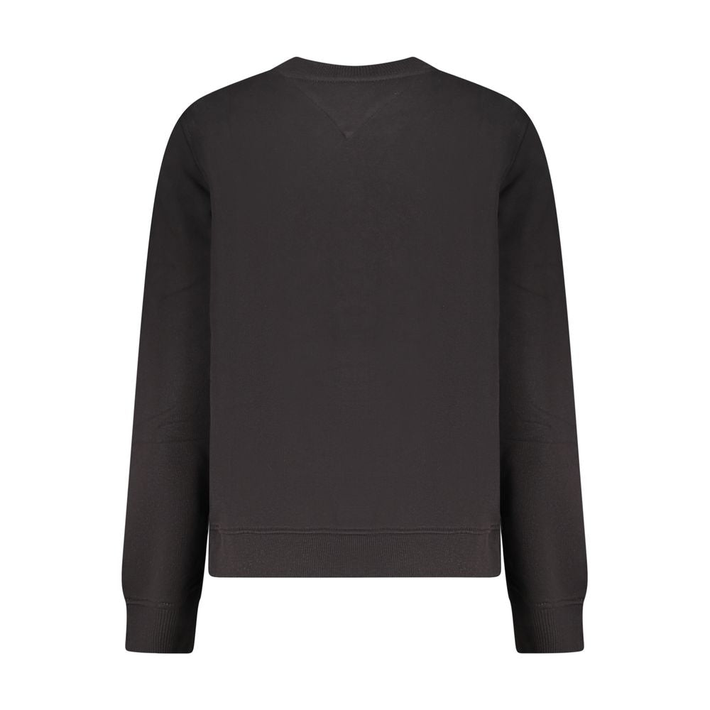 Black Cotton Women Sweatshirt