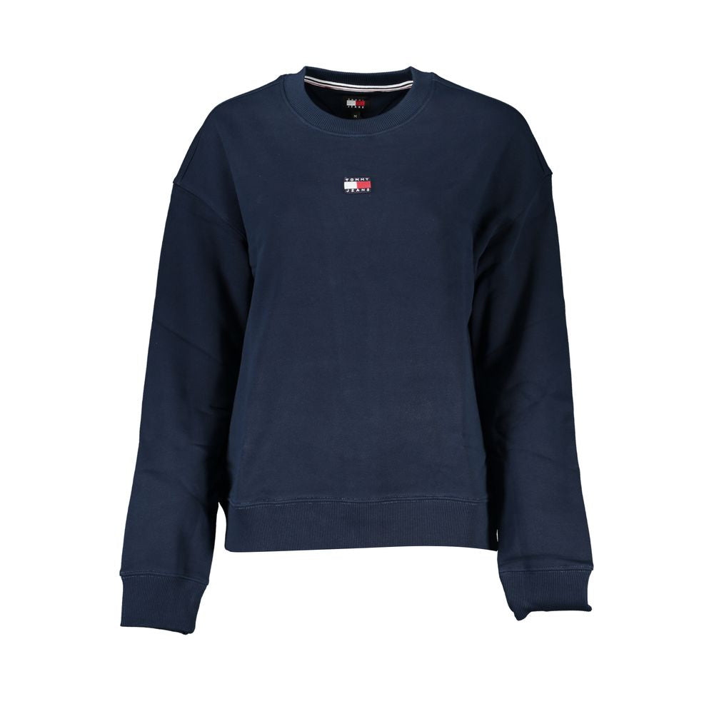 Blue Cotton Women Sweatshirt
