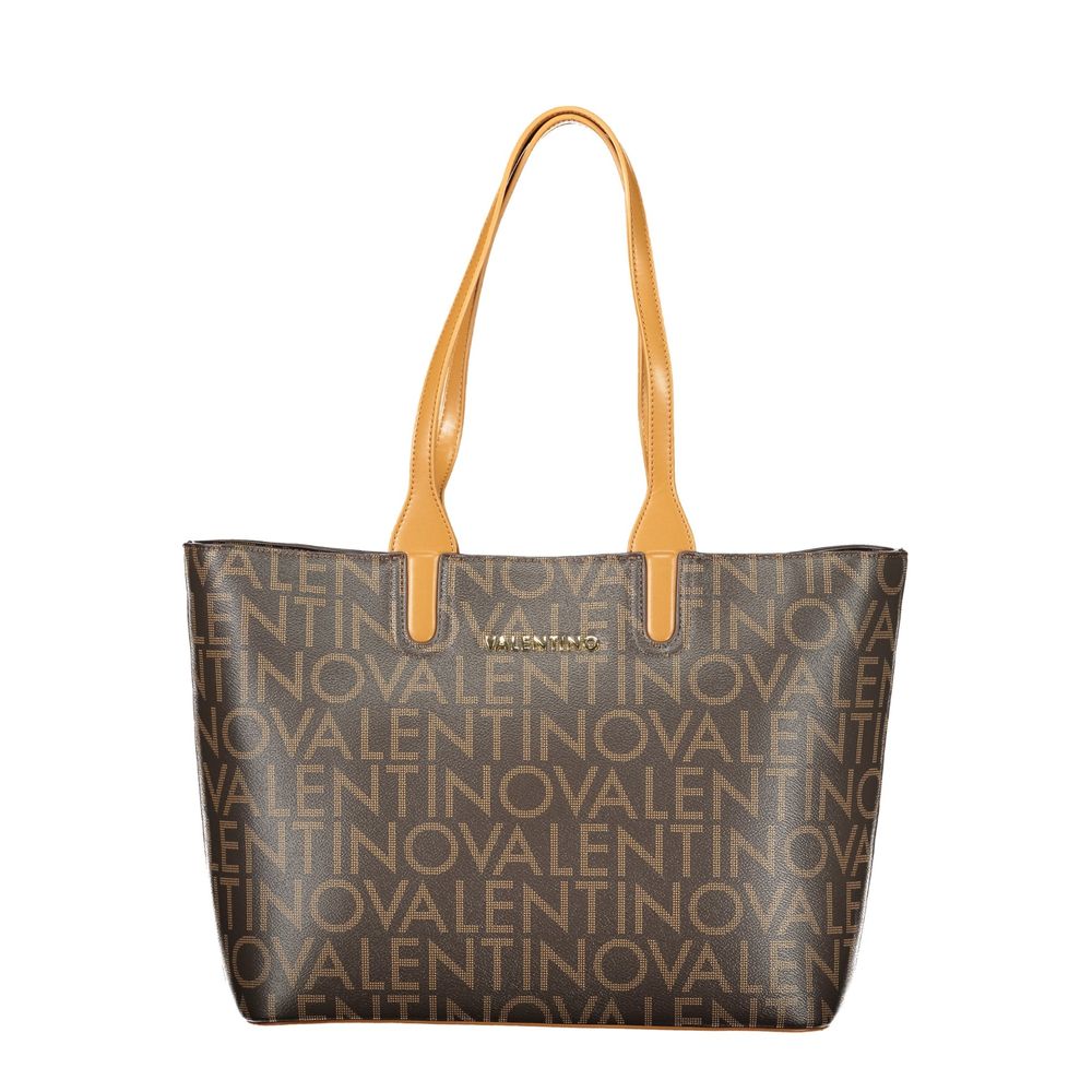 Brown Polyurethane Women's Bag
